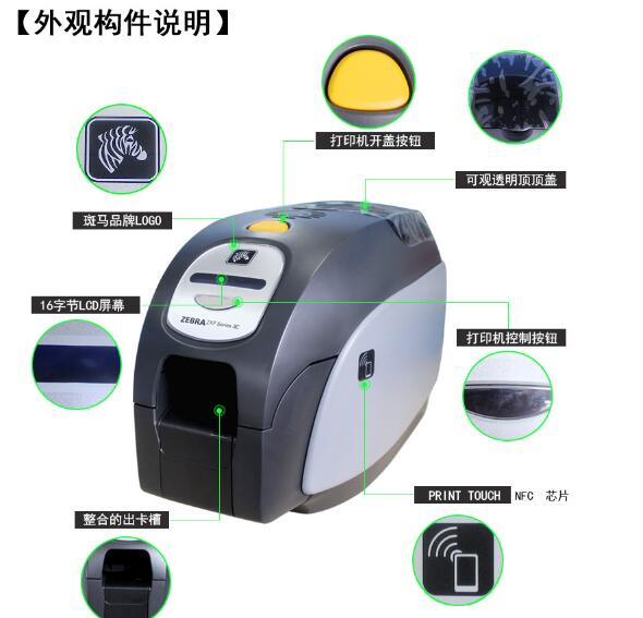 斑馬證卡打印機(jī)說(shuō)明圖