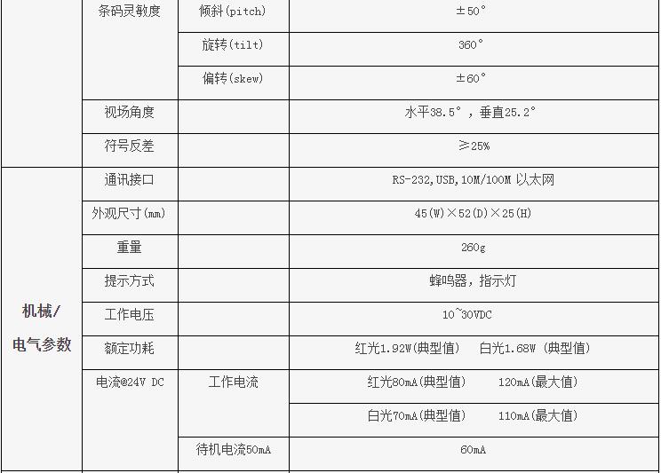 新大陸NLS-Soldier 100參數(shù)